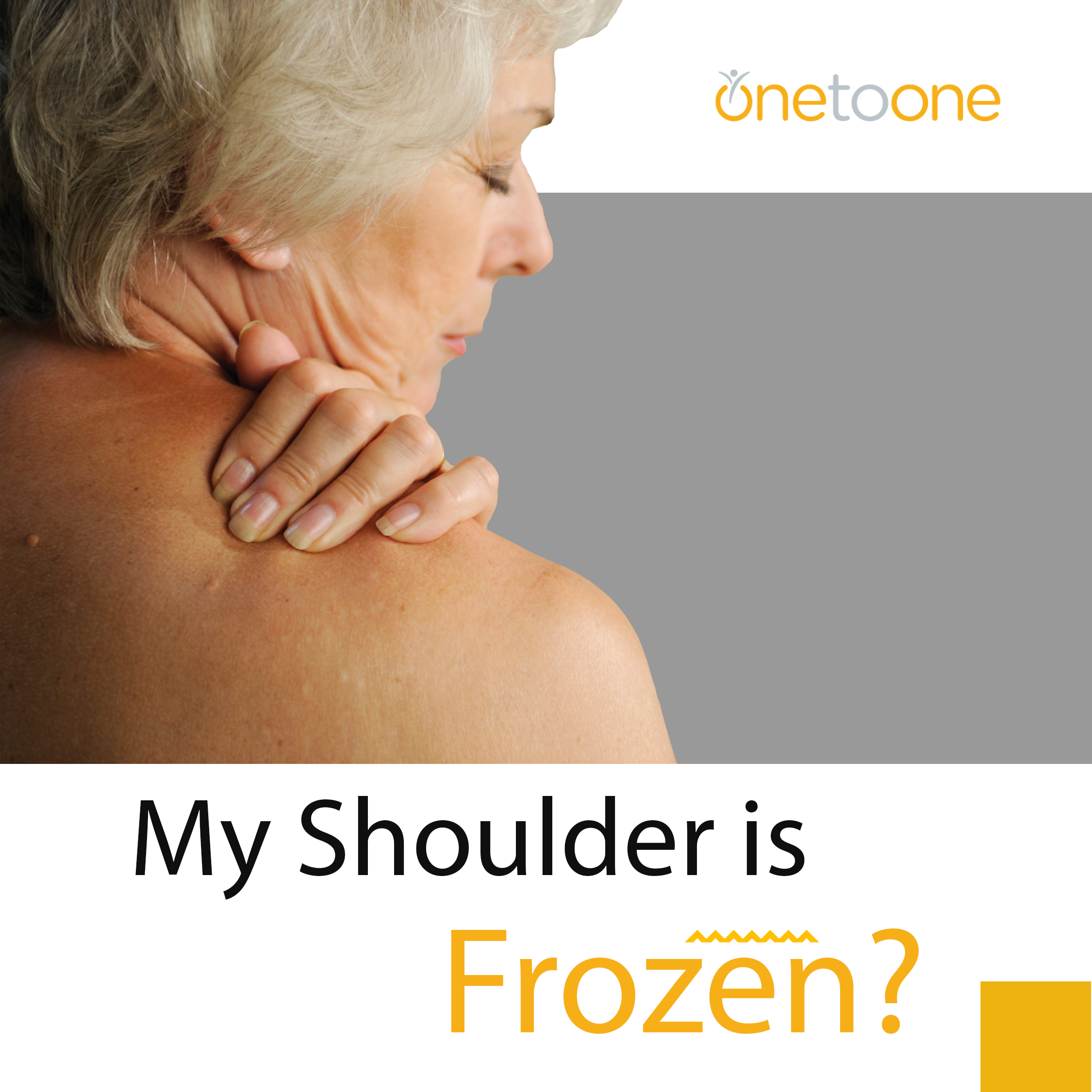 elderly woman with shoulder pain